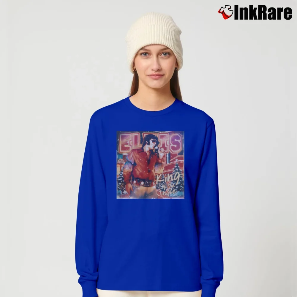 Women’s Elvis Presley King Of The Jingle Long-Sleeve Top in royal blue | Sleek, Versatile, All-Season