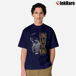 Men’s Elvis Presley Long Live The King Classic T-Shirt in navy | Soft, Breathable Everyday Wear