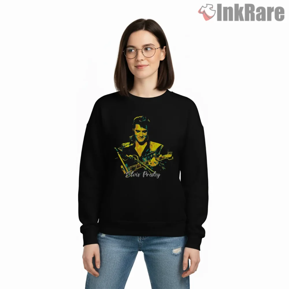 Elvis Presley Neon Country Guitar Legend Shirt on graphic shirt for women graphic tee