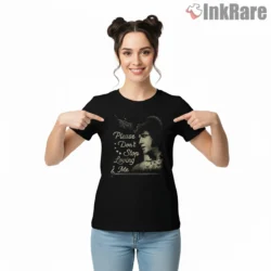 Elvis Presley Please Dont Stop Loving Me Shirt on black short sleeve shirt for women graphic tee