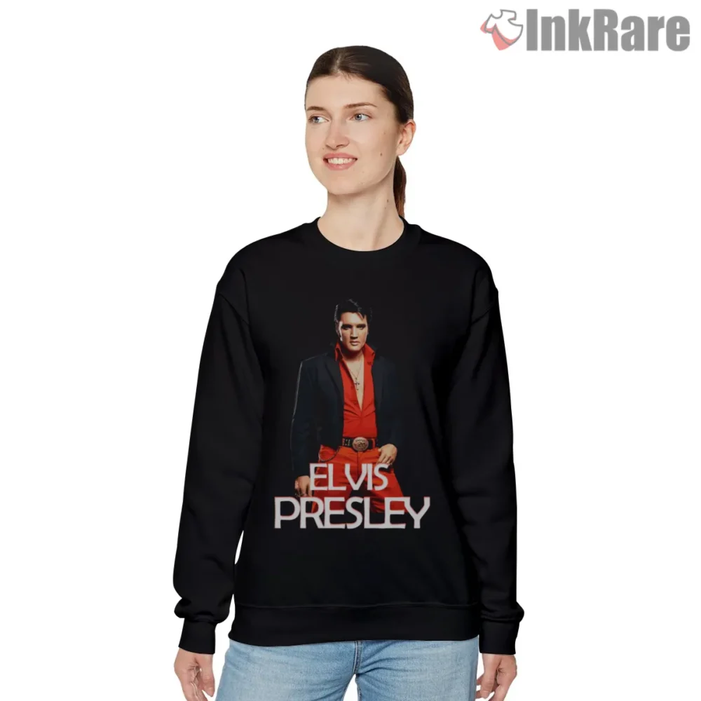 Elvis Presley Red Shirt Studio Portrait Art Shirt on graphic shirt for women graphic tee