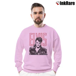 Men’s Elvis Presley Crewneck Sweatshirt in light pink | Cozy Fabric, Clean Style