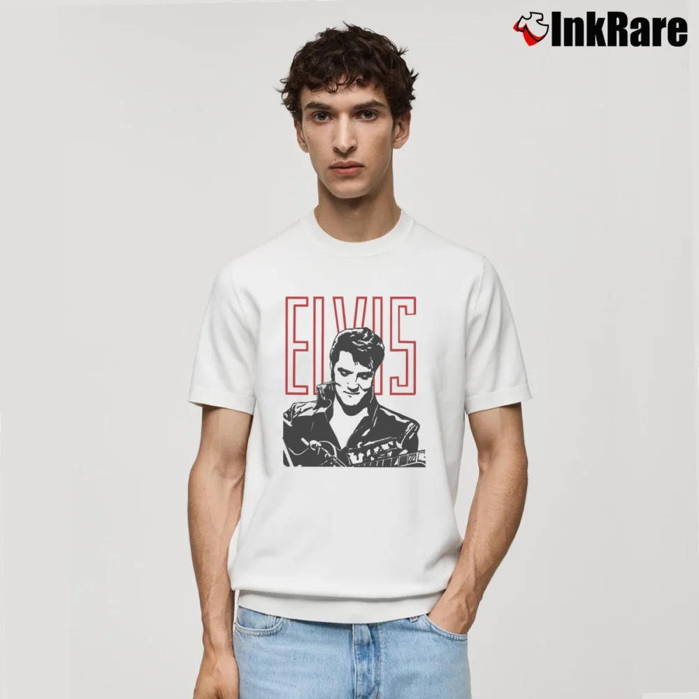 Men’s Elvis Presley Classic T-Shirt in white | Soft, Breathable Everyday Wear