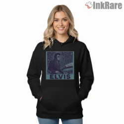 Elvis Presley The King Lives Music Legend Shirt on black hoodie for women graphic tee