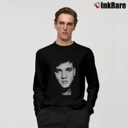Men’s Elvis Presley The King Long-Sleeve Shirt in black | Sleek, Lightweight, Year-Round Wear