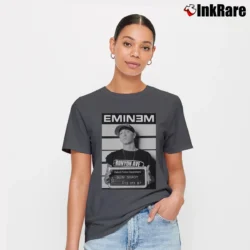 Women’s Eminem Detroit Police Mugshot Graphic Signature T-Shirt in charcoal | Soft, Flattering Fit