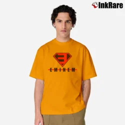 Men’s Eminem Superman Logo Graphic Fan Classic T-Shirt in orange | Soft, Breathable Everyday Wear