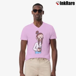 Men’s Emma Chamberlain Merch Graphic V-Neck Tee in light pink | Sharp, Breathable, Everyday Staple