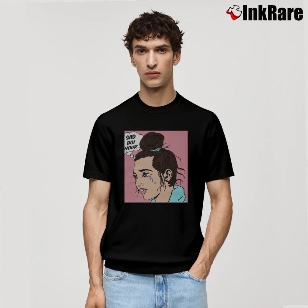 Men’s Emma Chamberlain Sad Boi Hour Classic T-Shirt in black | Soft, Breathable Everyday Wear