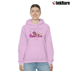 Women’s Empower In October We Wear Pink Snoopy Breast Cancer Cozy Hoodie in light pink | Warm, Structured, Stylish