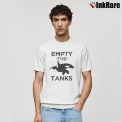 Men’s Empty The Tanks Free The Orcas Classic T-Shirt in white | Soft, Breathable Everyday Wear