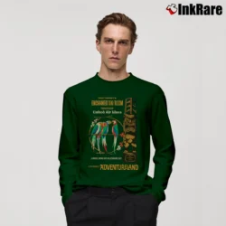 Men’s Enchanted Tiki Room Parrot Walt Disney Theme Park Long-Sleeve Shirt in forest green | Sleek, Lightweight, Year-Round Wear