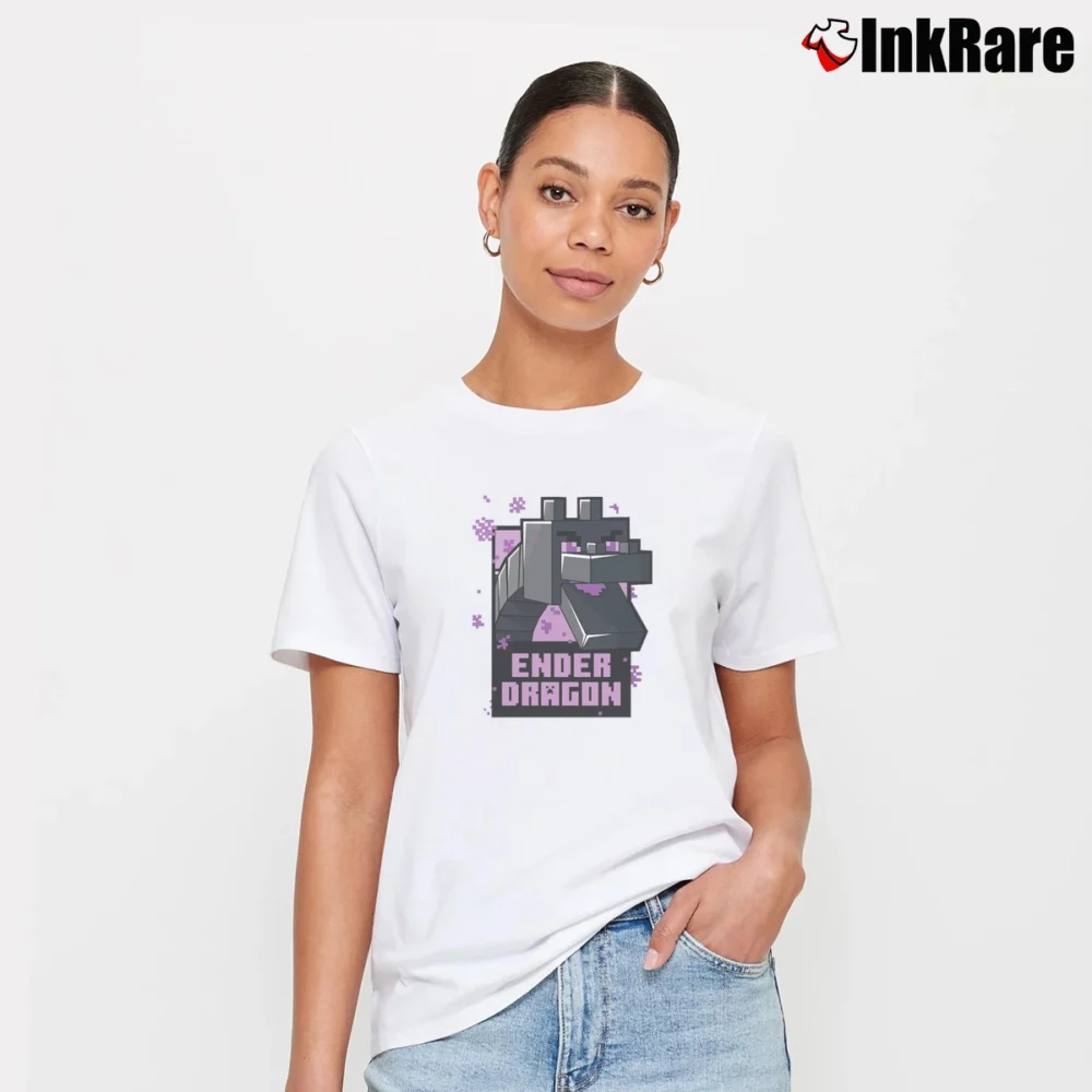 Women’s Ender Dragon Minecraft T-Shirt in white | Soft, Flattering Fit
