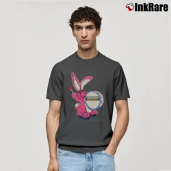 Men’s Energizer Bunny 90s Mascot Neon Batteries Graphic Classic T-Shirt in charcoal | Soft, Breathable Everyday Wear