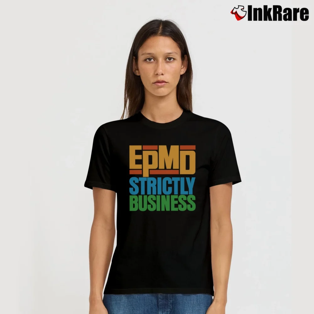 Women’s EPMD Strictly Business Album Signature T-Shirt in black | Soft, Flattering Fit