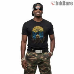 Eren Yeager Paths World Tree Shirt on black short sleeve shirt for men graphic tee