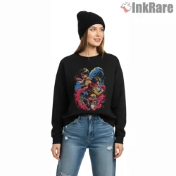Eren Yeager Red And Blue Charge Shirt on graphic shirt for women graphic tee