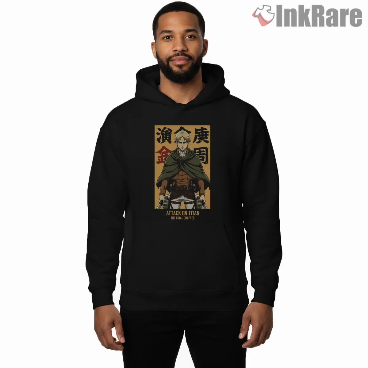 Erwin Smith Final Chapter Poster Shirt on black hoodie for men graphic tee