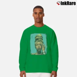 Men’s Erykah Badu Music Icon Long-Sleeve Shirt in irish green | Sleek, Lightweight, Year-Round Wear