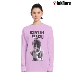 Women’s Erykah Badu Vintage RnB Long-Sleeve Top in light pink | Sleek, Versatile, All-Season