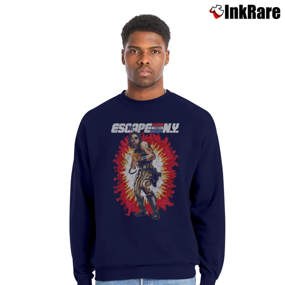 Men’s Escape From New York Crewneck Sweatshirt in navy | Cozy Fabric, Clean Style