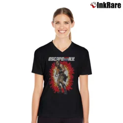 Women’s Escape From New York V-Neck Tee in black | Chic Neckline, Soft Texture