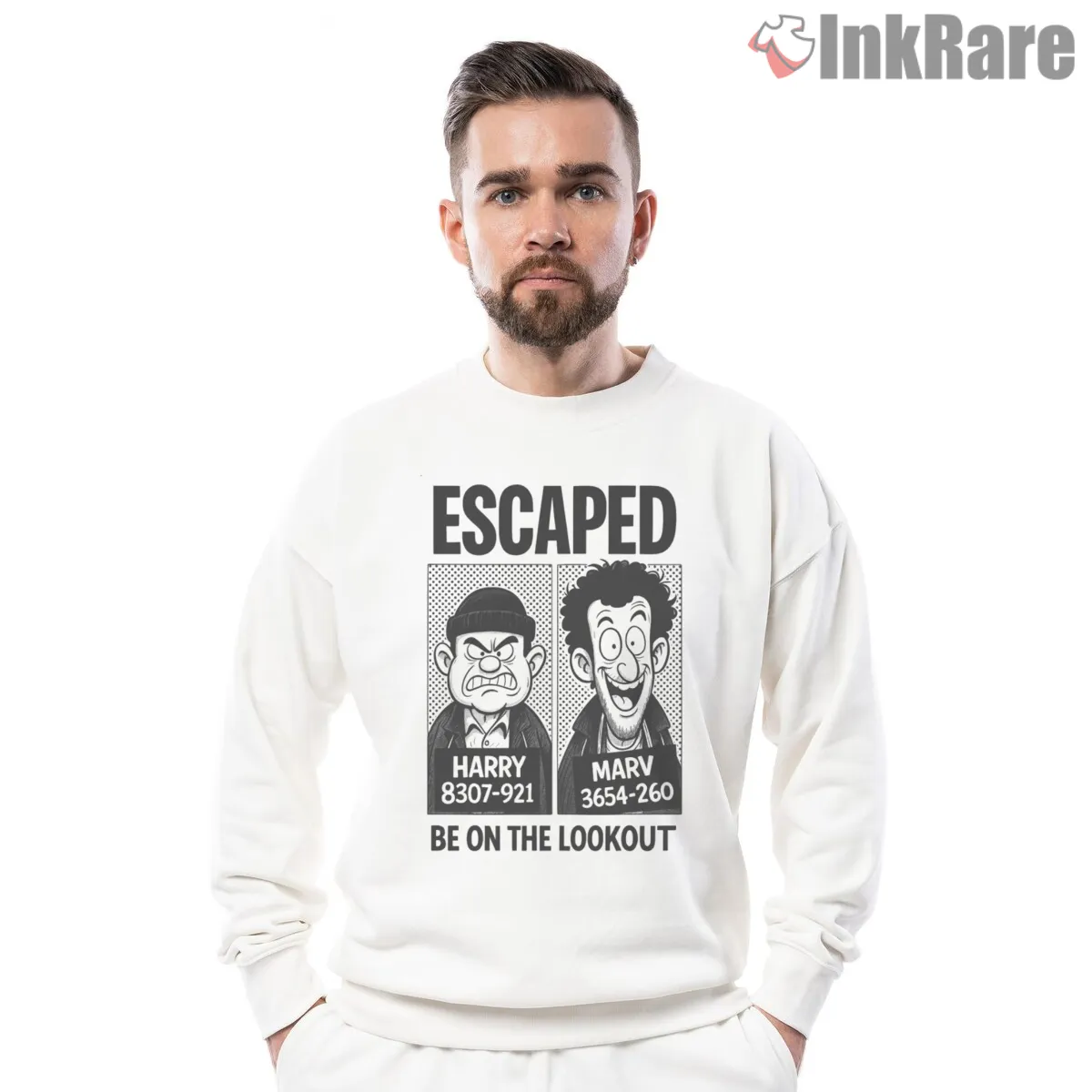 Escaped Harry And Marv Mugshot Shirt Escaped Harry And Marv Mugshot Shirt on graphic shirt for men graphic tee