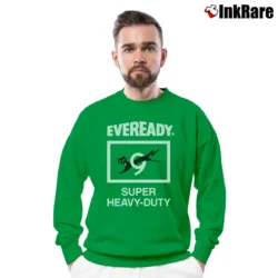 Men’s Eveready Retro Battery Black Cat Nine Lives Crewneck Sweatshirt in irish green | Cozy Fabric, Clean Style