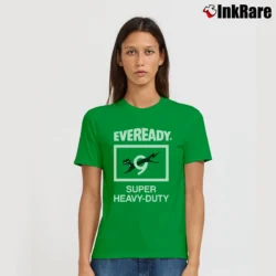 Women’s Eveready Retro Battery Black Cat Nine Lives Signature T-Shirt in irish green | Soft, Flattering Fit