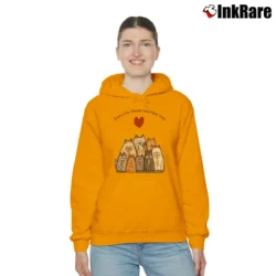 Women’s Every Life Should Have Nine Cats Cozy Hoodie in orange | Warm, Structured, Stylish