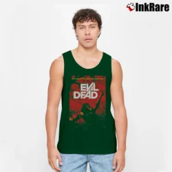 Men’s Evil Dead 2013 Movie Poster Tank Top in forest green | Breathable, Active-Friendly Design
