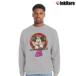Men’s Evil Mickey Mouse Fight Club Tyler Durden Crewneck Sweatshirt in sport grey | Cozy Fabric, Clean Style