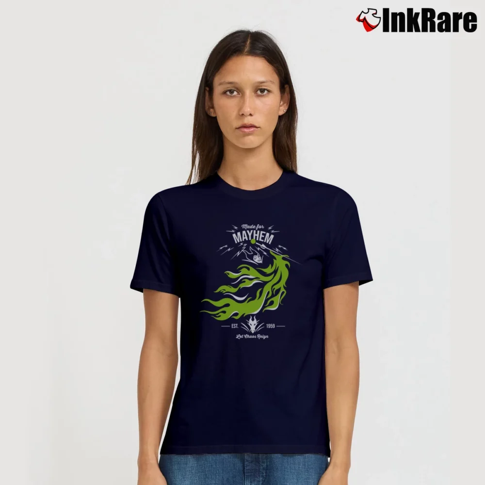 Women’s Evil Queen Made For Mayhem Disney Signature T-Shirt in navy | Soft, Flattering Fit