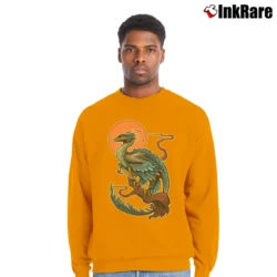 Men’s Evolve Curbside Circle Crewneck Sweatshirt in orange | Cozy Fabric, Clean Style