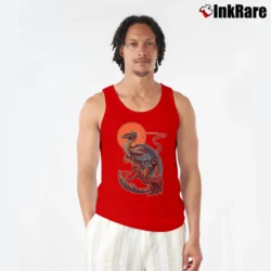Men’s Evolve Curbside Circle Tank Top in red | Breathable, Active-Friendly Design