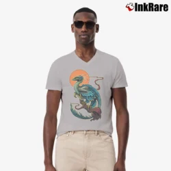 Men’s Evolve Curbside Circle V-Neck Tee in sport grey | Sharp, Breathable, Everyday Staple