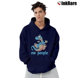 Men’s Ew People Dragon Lover Funny Gift Pullover Hoodie in navy | Cozy, Durable, Modern Fit