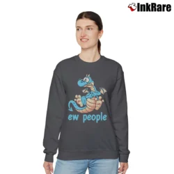 Women’s Ew People Dragon Lover Funny Gift Relaxed Sweatshirt in charcoal | Soft, Laid-Back Vibe