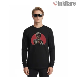 Ezekiel 2517 Jules Circle Portrait Shirt on black long sleeve shirt for men graphic tee