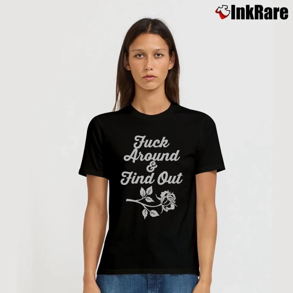 Women’s F Around And Find Out Bold Signature T-Shirt in black | Soft, Flattering Fit