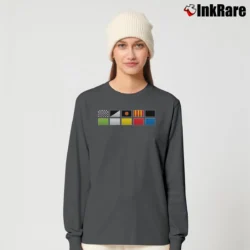 Women’s f1 racing flags for Motorsport Fans Long-Sleeve Top in charcoal | Sleek, Versatile, All-Season