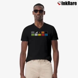 Men’s f1 racing flags for Motorsport Fans V-Neck Tee in black | Sharp, Breathable, Everyday Staple