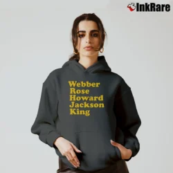 Women’s Fab 5 Names Basketball for Michigan Fans Cozy Hoodie in charcoal | Warm, Structured, Stylish