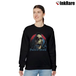 Women’s Faces Of Death Skull Graphic Relaxed Sweatshirt in black | Soft, Laid-Back Vibe