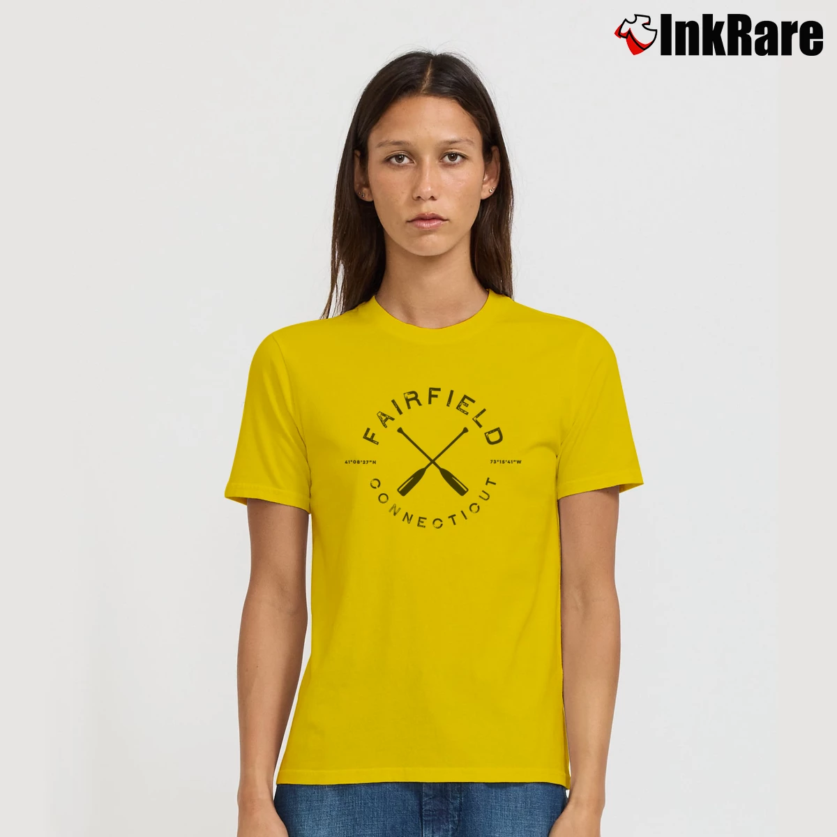 Women’s Fairfield Connecticut Graphic Signature T-Shirt in yellow | Soft, Flattering Fit