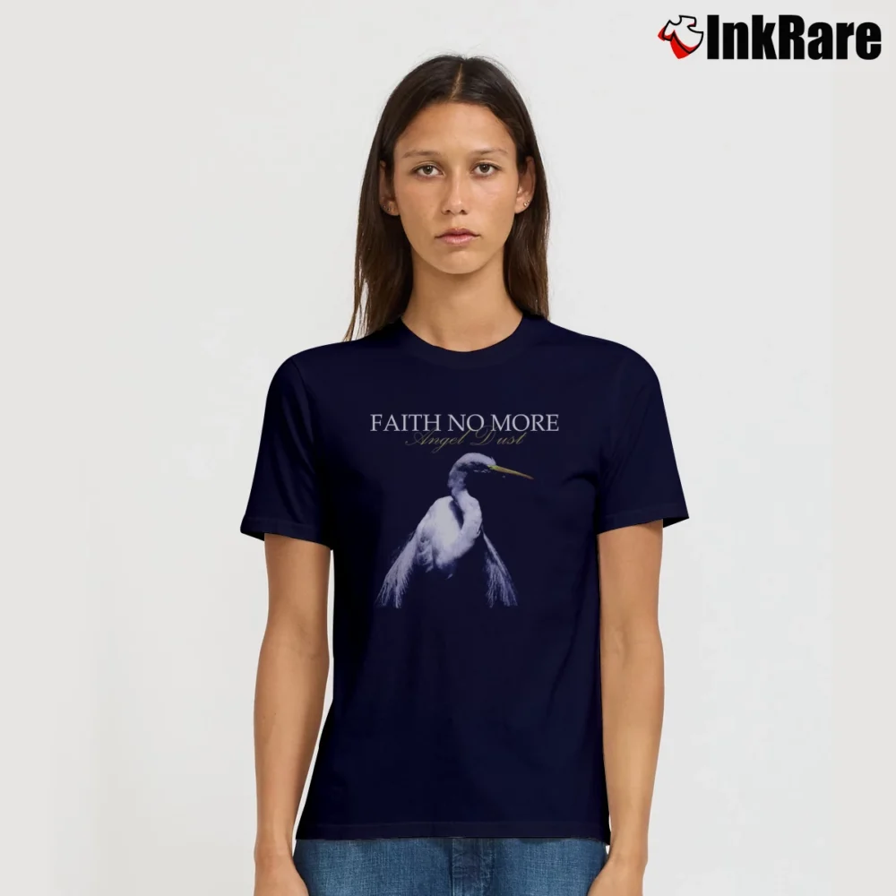 Women’s Faith No More Angel Dust 1993 Tour Signature T-Shirt in navy | Soft, Flattering Fit