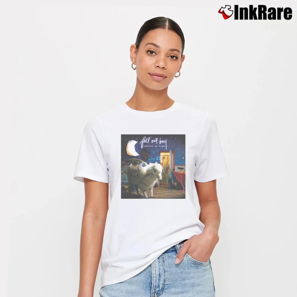 Women’s Fall Out Boy Infinity On High Signature T-Shirt in white | Soft, Flattering Fit