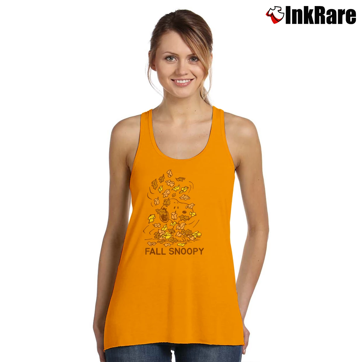 fall snoopy Women’s Essential Tank in orange – Summer Ready Women’s fall snoopy Tank Top in orange | Lightweight, Movement-Friendly