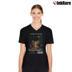 Women’s Family Guy Star Wars Saga Parody Crossover V-Neck Tee in black | Chic Neckline, Soft Texture
