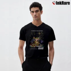 Men’s Family Guy Star Wars Saga Parody Crossover V-Neck Tee in black | Sharp, Breathable, Everyday Staple